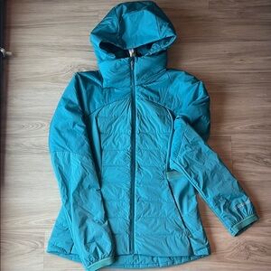 lululemon athletica Blue Hooded Puffer Jacket